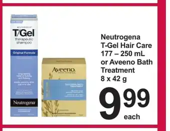 Pharmasave Neutrogena T-Gel Hair Care 177 - 250 mL or Aveeno Bath Treatment 8 x 42 g offer
