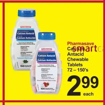 Pharmasave Calcium Antacid Chewable Tablets offer