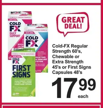 Pharmasave Cold-FX Regular Strength 60's offer