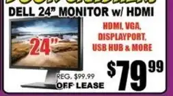 TechSource Dell 24" Monitor W/ HDMI offer