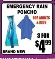 TechSource Emergency Rain Poncho offer