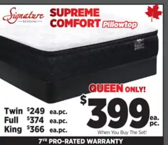 Surplus Furniture Supreme Comfort Queen Mattress Set offer