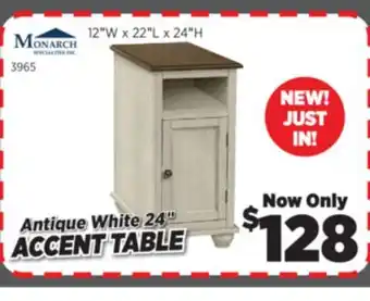 Surplus Furniture Antique White & Espresso 24 Accent Table offer