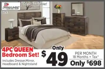 Surplus Furniture Montana 4-Piece Queen Bedroom Set offer