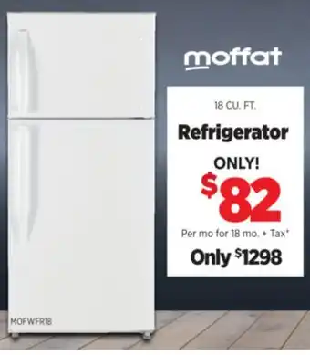 Surplus Furniture Moffat White 18 Cu Ft Refrigerator offer