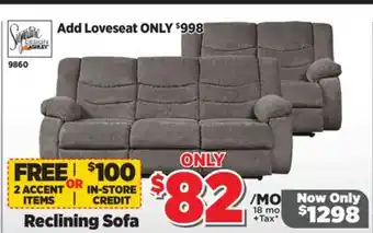 Surplus Furniture Tulen Grey Reclining Sofa offer
