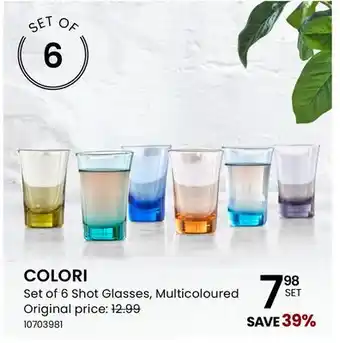 Stokes COLORI Set of 6 Shot Glasses offer