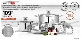 Stokes PAROS 7-Pc 18/10 Stainless Steel Cookware Set offer