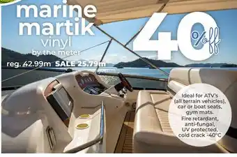 Fabricville Marine martik vinyl offer
