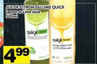 Supermarché PA Quick Lemon or lime juice offer