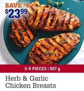 M&M Meat Shops Herb & Garlic Chicken Breasts offer