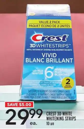 Metro CREST 3D WHITE WHITENING STRIPS offer