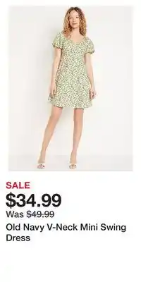 Old Navy Old Navy V-Neck Mini Swing Dress offer