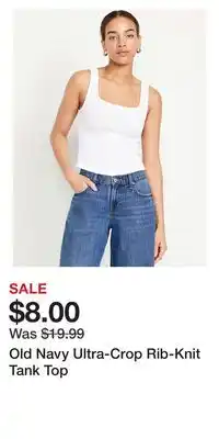 Old Navy Old Navy Ultra-Crop Rib-Knit Tank Top offer
