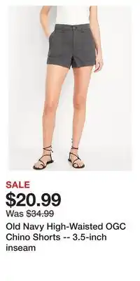Old Navy Old Navy High-Waisted OGC Chino Shorts -- 3.5-inch inseam offer