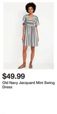 Old Navy Old Navy Jacquard Mini Swing Dress offer