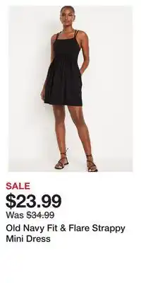 Old Navy Old Navy Fit & Flare Strappy Mini Dress offer