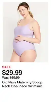 Old Navy Old Navy Maternity Scoop Neck One-Piece Swimsuit offer