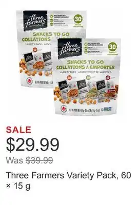 Costco Three Farmers Variety Pack, 60 × 15 g offer