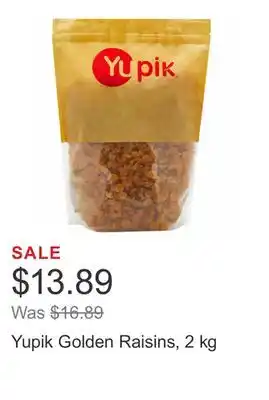 Costco Yupik Golden Raisins, 2 kg offer