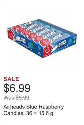 Costco Airheads Blue Raspberry Candies, 36 × 15.6 g offer