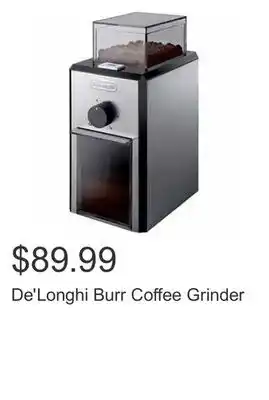 Costco De'Longhi Burr Coffee Grinder offer