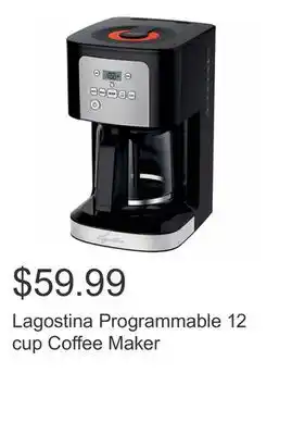 Costco Lagostina Programmable 12 cup Coffee Maker offer
