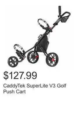 Costco CaddyTek SuperLite V3 Golf Push Cart offer