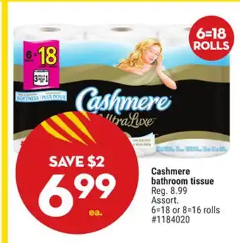 Giant Tiger Cashmere bathroom tissue offer
