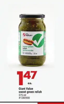 Giant Tiger Giant Value sweet green relish offer