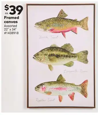 Giant Tiger Framed canvas offer