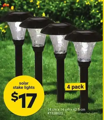 Giant Tiger solar stake lights offer