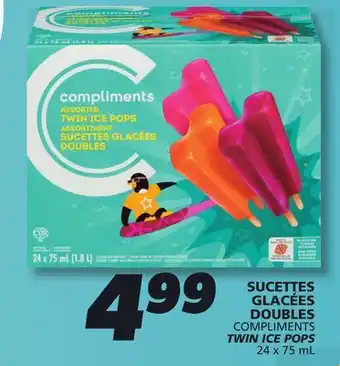 IGA COMPLIMENTS TWIN ICE POPS offer