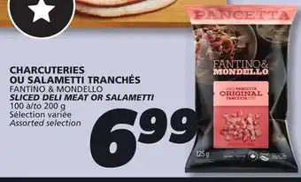IGA FANTINO & MONDELLO SLICED DELI MEAT OR SALAMETTI offer