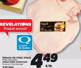 IGA FRESH PORK SHOULDER offer