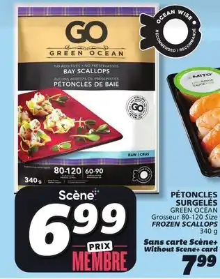 IGA GREEN OCEAN FROZEN SCALLOPS offer