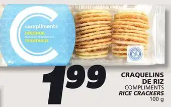 IGA COMPLIMENTS RICE CRACKERS offer