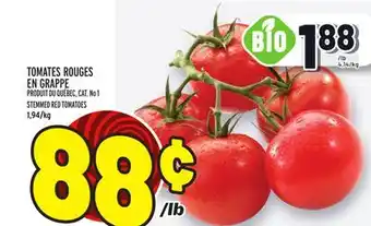 Metro TOMATES ROUGES EN GRAPPE | STEMMED RED TOMATOES offer