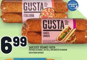 Metro SAUCISSES VÉGANES GUSTA | GUSTA VEGAN SAUSAGES offer