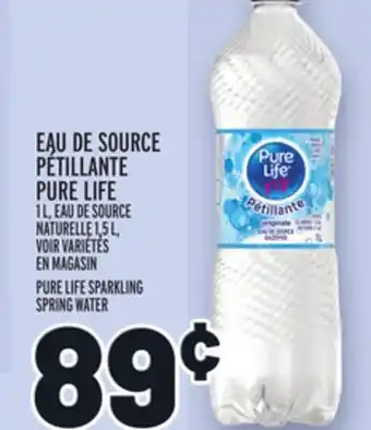 Metro EAU DE SOURCE PÉTILLANTE PURE LIFE | PURE LIFE SPARKLING SPRING WATER offer