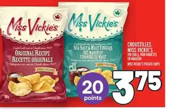 Metro CROUSTILLES MISS VICKIE'S | MISS VICKIE'S POTATO CHIPS offer