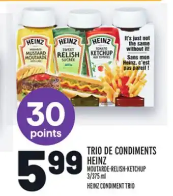 Metro TRIO DE CONDIMENTS HEINZ | HEINZ CONDIMENT TRIO offer