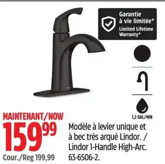 Canadian Tire Moen Lindor 1-Handle High-Arc offer