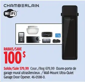 Canadian Tire Chamberlain Wall-Mount Ultra-Quiet Garage Door Opener offer