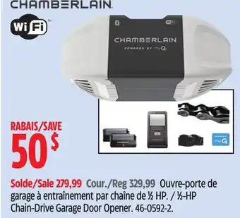 Canadian Tire Chamberlain 1⁄2-HP Chain-Drive Garage Door Opener offer
