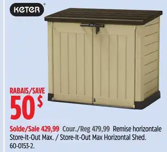 Canadian Tire Keter Store-It-Out Max Horizontal Shed offer