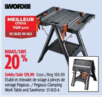 Canadian Tire Worx Pegasus Clamping Work Table and Sawhorse offer
