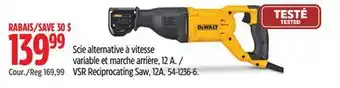 Canadian Tire DEWALT VSR Reciprocating Saw, 12A offer