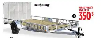 Canadian Tire True North Selected Galvanized Utility Trailers with Gate and ATV Ramps offer