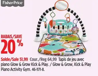 Canadian Tire Fisher-Price Glow & Grow Kick & Play Piano Activity Gym offer